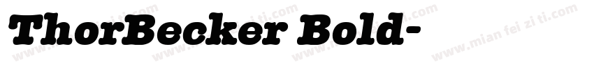 ThorBecker Bold字体转换